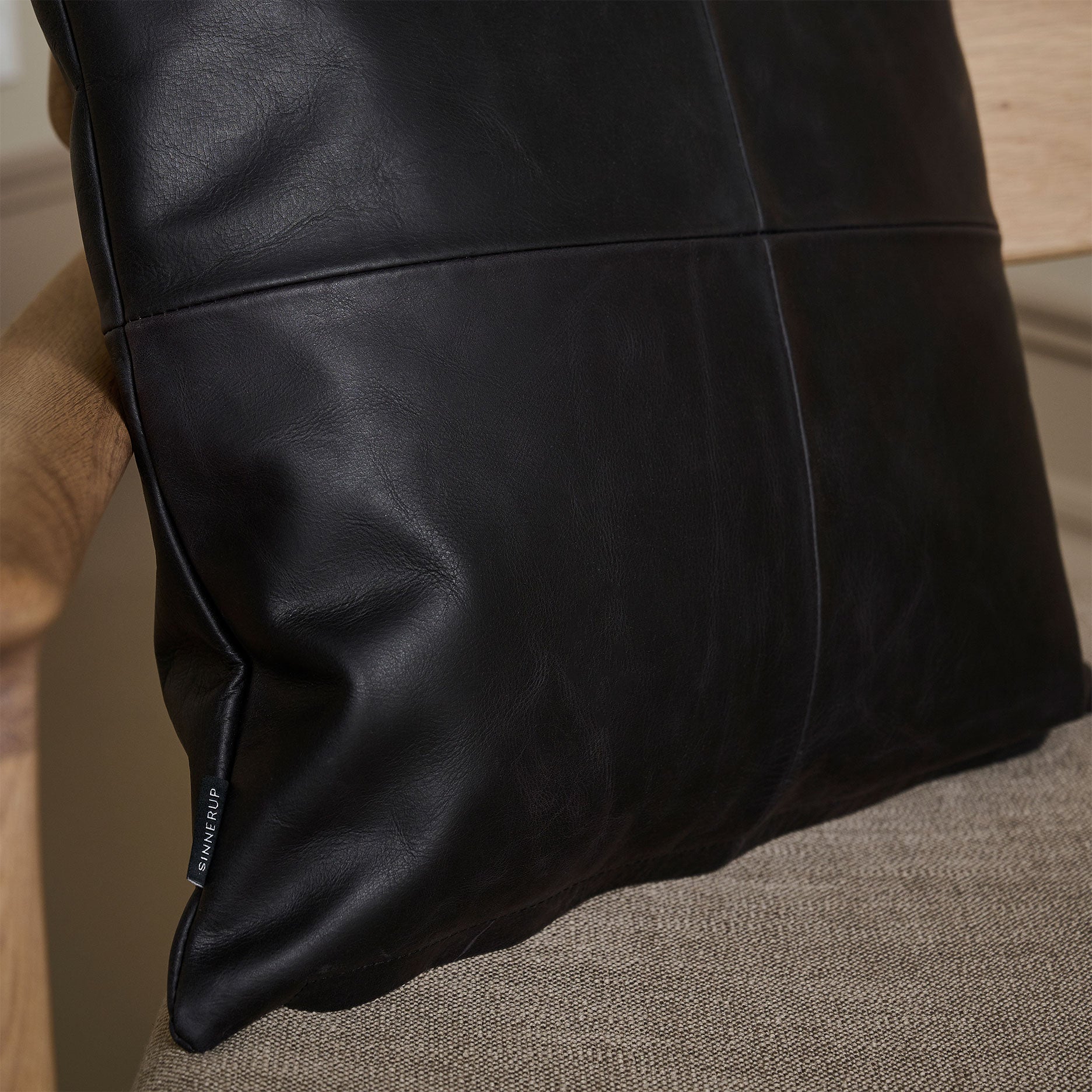 Læder pude 45x45 cm